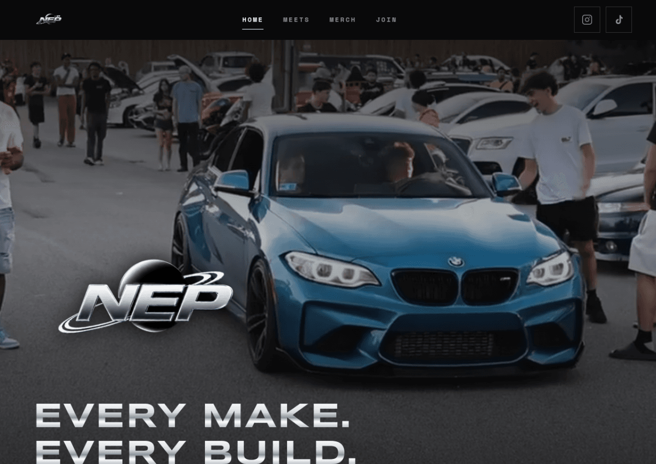 New England Performance website homepage